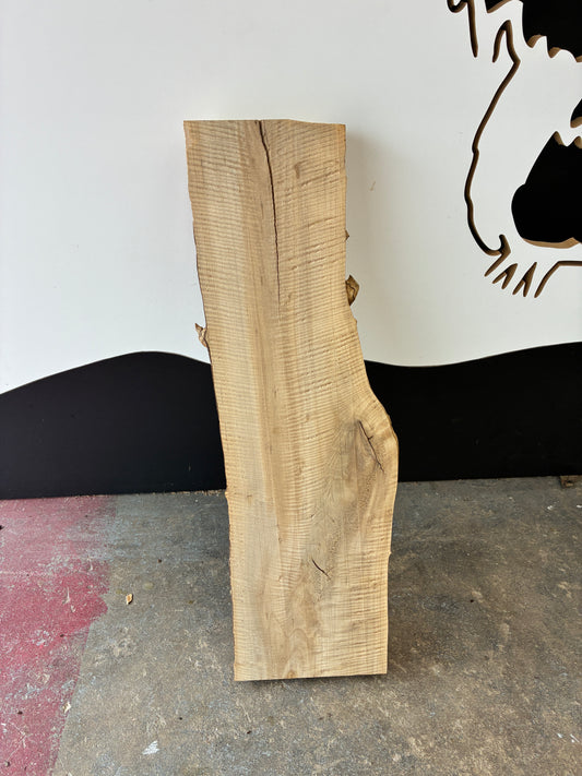 Highly Figured Florida Crepe Myrtle Live Edge Board – 23" x 7" x 1¾"