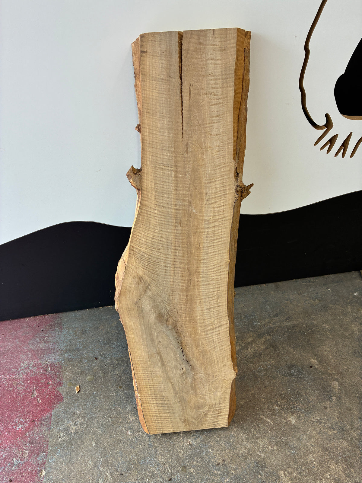 Highly Figured Florida Crepe Myrtle Live Edge Board – 23" x 7" x 1¾"