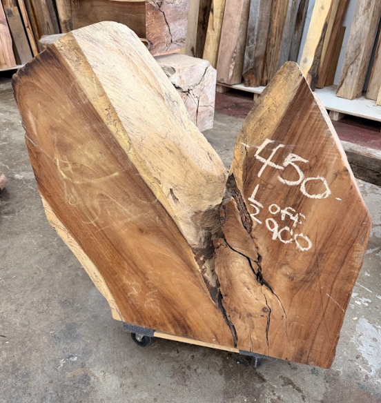 Live Edge Monkey Pod Chunk — Premium Hardwood Block